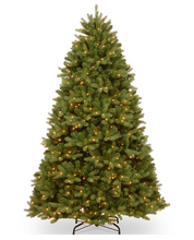 Load image into Gallery viewer, 7 ft. Feel Real Newberry Spruce Hinged Tree with 800 Clear Lights
