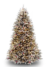 Load image into Gallery viewer, 7 ft. Dunhill Fir Hinged Tree with Snow, Red Berries, Cones and Clear Lights

