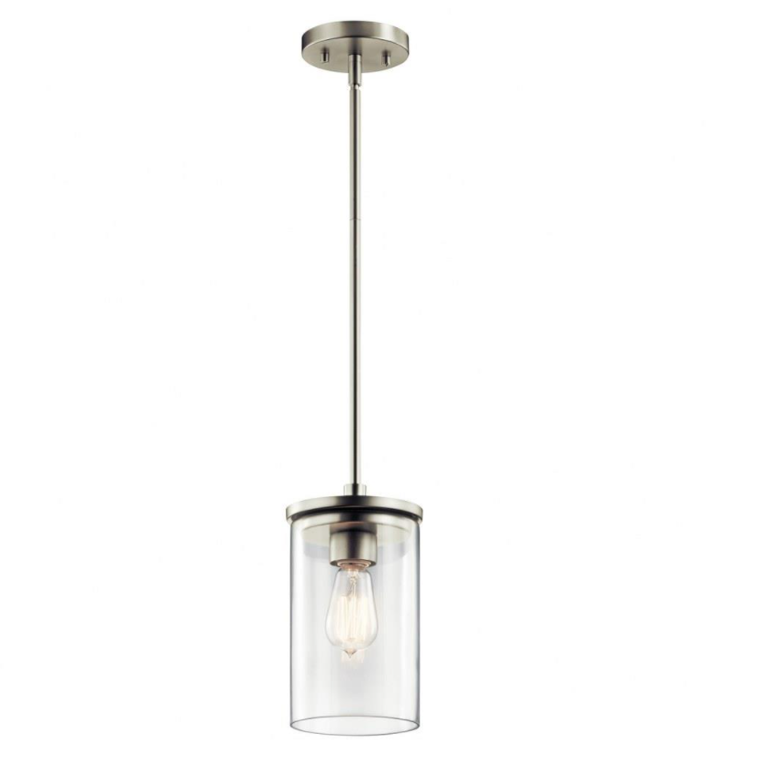 Kichler Lighting - 43996 - Crosby - 1 light Mini Pendant - with Contemporary inspirations - 10.75 inches tall by 6 inches wide 738AH
