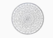 Load image into Gallery viewer, Grayson Lane Large Round White Carved Wood Wall Decor Traditional Wood Wall Panel Decor Handmade Wood Wall Art Floral Wall Art Wood Decor 36 x 36 MRM716
