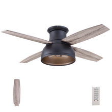 Load image into Gallery viewer, 52&quot; EDORA, MATTE BLACK, REMOTE CONTROL, CEILING FAN
