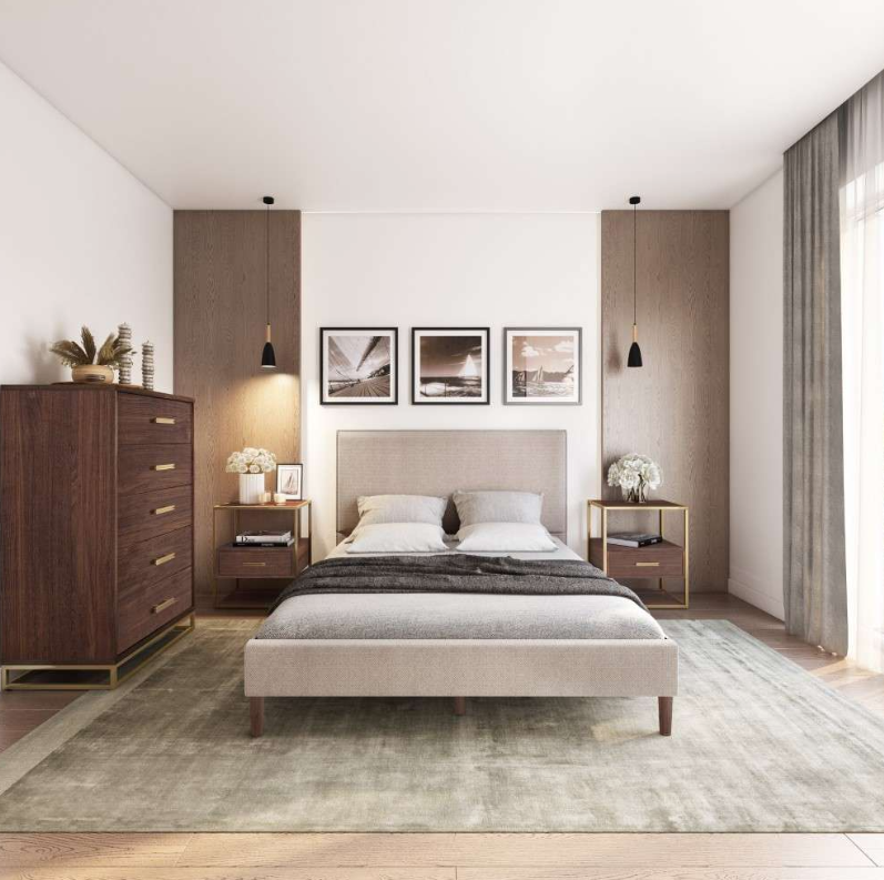 SCOTT LIVING - EVANSTON QUEEN PLATFORM BED