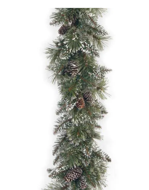 6 ft. Glittery Bristle Pine Garland
