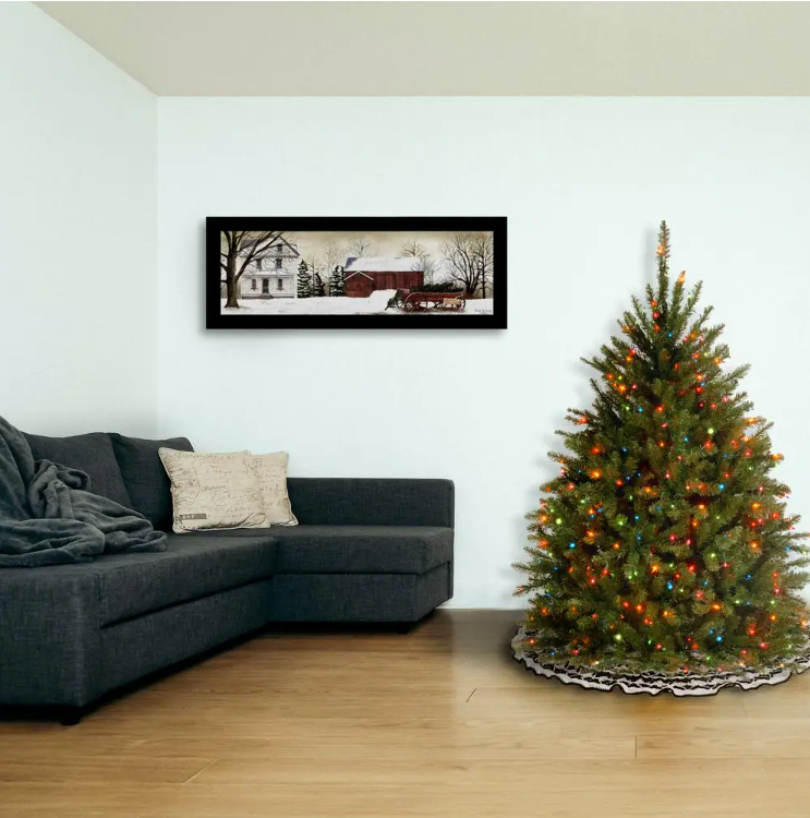 4.5 ft. Dunhill Fir Artificial Christmas Tree with Multicolor Lights