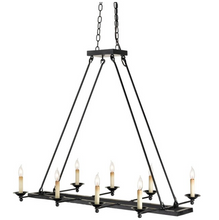 Load image into Gallery viewer, CURREY HOUNDSLOW Chandelier Industrial Rectangle 8-Light Satin MRM3979
