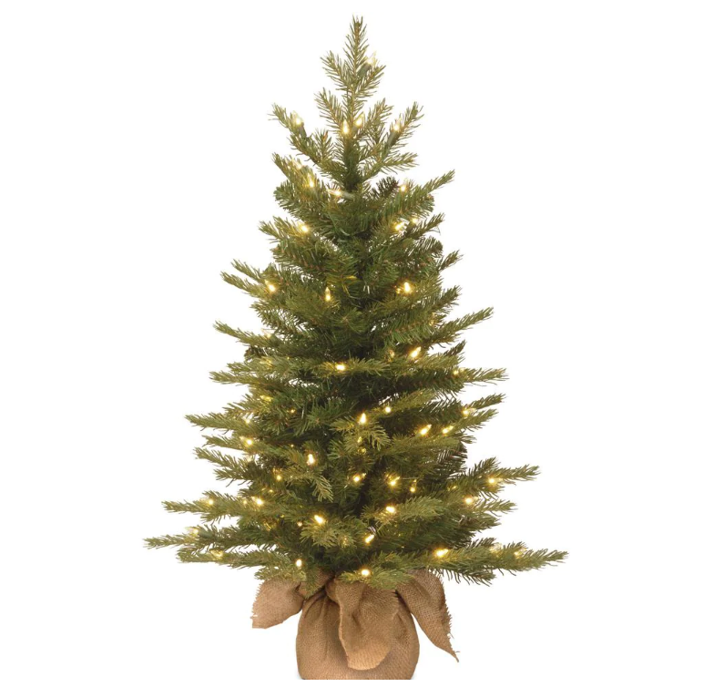 36 in. Feel-Real Nordic Spruce Tree with Clear Lights 7766RR