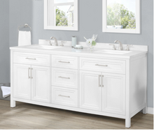 Load image into Gallery viewer, Laney 72 in. W Bath Vanity in White BASE ONLY.
