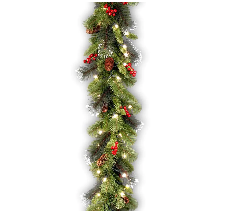 9 ft. Crestwood Spruce Garland with Clear Lights