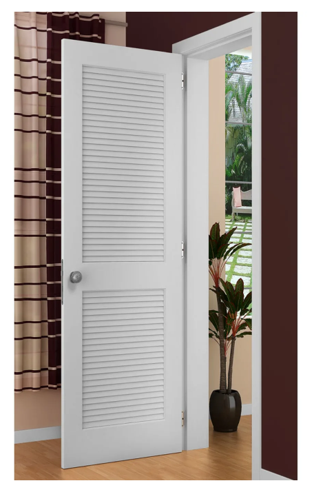 Frameport Classic 34 Inch by 80 Inch Louver/Louver Interior Slab Passage Door 6603RR-OB
