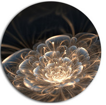 Load image into Gallery viewer, Fractal Flower With Golden Rays, Floral Disc Metal Wall Art, 23&quot; 5591RR
