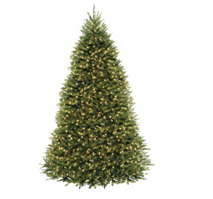 10' Dunhill Fir Tree With Dual Color LED Lights, 10' 1581AH