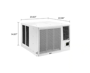 12,000 BTU 230-Volt Window Air Conditioner with Cool, Heat and Remote in White