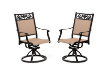 Load image into Gallery viewer, Classic Dark Brown Swivel Cast Aluminum Outdoor Dining Chair (2-Pack) 6630RR
