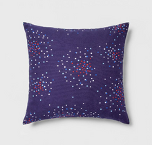 Load image into Gallery viewer, Indoor/Outdoor Fireworks Square Throw Pillow Navy - Sun Squad™, set of 4
