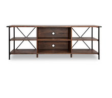 Load image into Gallery viewer, Delacora Brunei 65&quot; Wide Laminate Veneer TV Stand with Steel Accents
