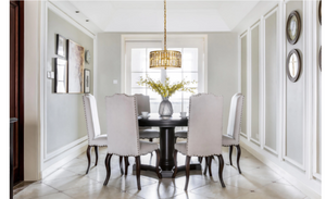 4-Light Brass Crystal Chandelier with Wrought Iron Accents MRM3820