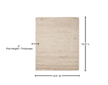 Load image into Gallery viewer, California Shag Beige 8 ft. x 10 ft. Solid Area Rug
