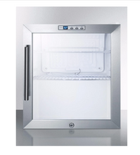 Load image into Gallery viewer, Summit 17 Inch Wide 1.7 Cu. Ft. Commercial Compact Refrigerator with Stainless Steel Trimmed Glass Door 1276AH
