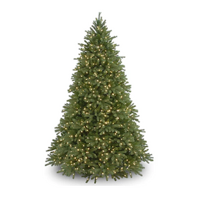 National Tree Company 7.5-Foot Pre-Lit Jersey Fraser Fir Christmas Tree with Clear Lights