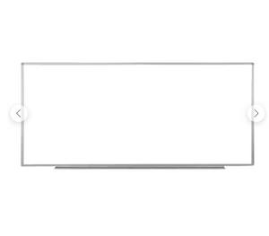 Luxor Steel Dry-Erase Whiteboard, Aluminum Frame, 96" x 40"  7122RR