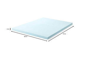4 Inch Gel and Aloe Infused Memory Foam Topper - Queen