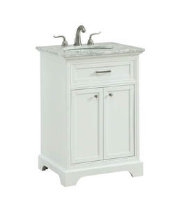 Elegant Lighting Americana 24" Wide Vanity Set with Cabinet, Marble Top, and Undermount Sink 6095RR-OB