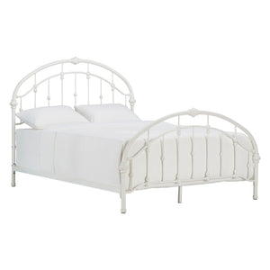 Weston Home Marlow Arched Metal King Bed Headboard and Footboard Only, Antique White *AS IS