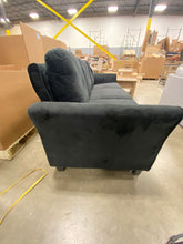 Load image into Gallery viewer, Lifestyle Solutions Taryn Curved Arms Sofa, Black Fabric
