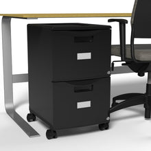 Load image into Gallery viewer, Black 2-Drawer Vertical Filing Cabinet MRM671
