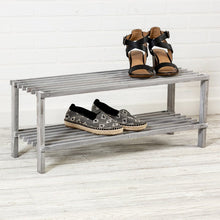 Load image into Gallery viewer, Gray 2-Tier 8 Pair Shoe Rack 1157AH
