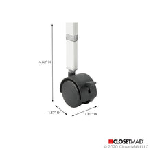 Load image into Gallery viewer, 2.87" Locking Caster for Basket Organizer Kit (Set of 4) GL600 (2 boxes)
