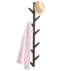 2.8'' Wide Solid Wood 10 - Hook Wall Mounted Coat Rack