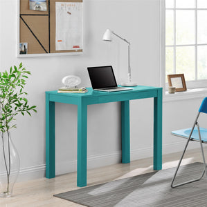 Parsons 39"W Desk with Drawer, Teal 2046