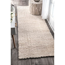 Load image into Gallery viewer, Off White Handspun Jute Area 8&#39;x10&#39; Rug 6651RR
