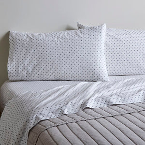 200 Thread Count Polka Dots 100% Cotton Percale Sheet Set GL772