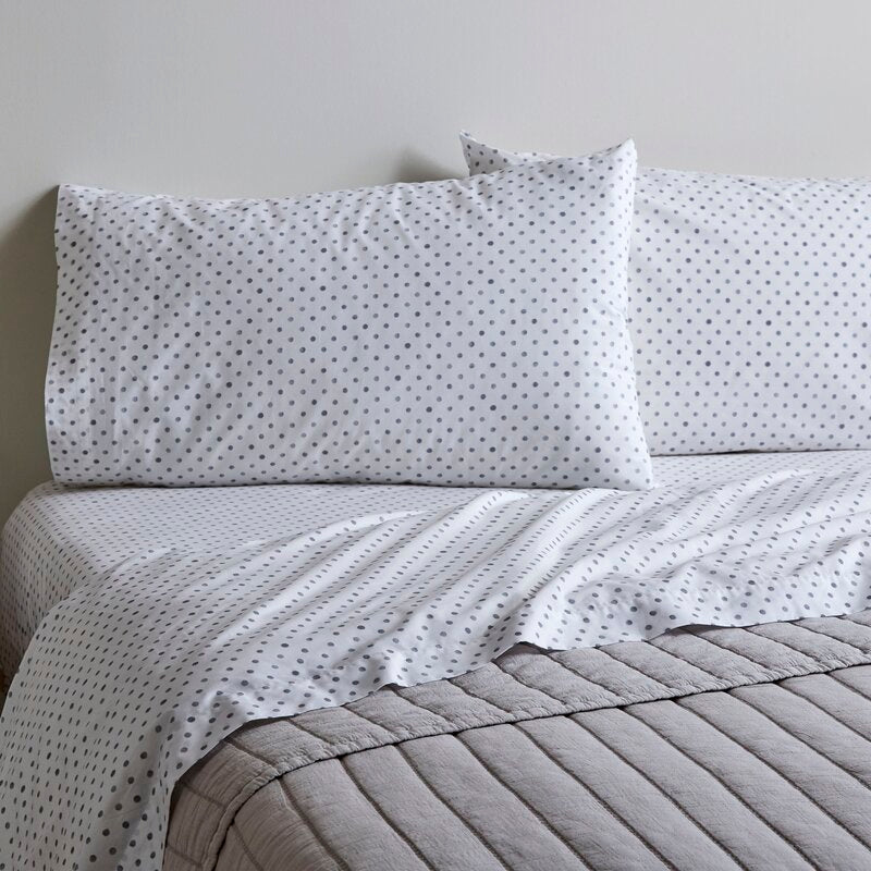 200 Thread Count Polka Dots 100% Cotton Percale Sheet Set GL772