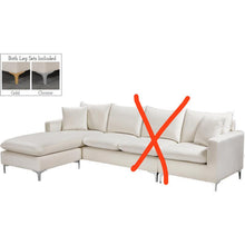 Load image into Gallery viewer, Meridian Furniture Naomi Cream Velvet 2pc. Reversible Sectional (chaise only)  MRM1181
