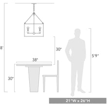 Load image into Gallery viewer, Golden Lighting 2072-4 BLK Wesson 4 Light 21 inch Matte Black Chandelier Ceiling Light 1683CDR
