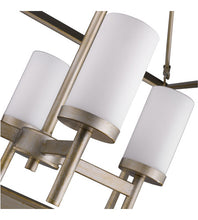 Load image into Gallery viewer, Golden Lighting 2073-4 WG Smyth 4 Light 21 inch White Gold Chandelier Ceiling Light in Opal Glass MRM2182
