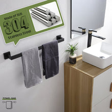 Load image into Gallery viewer, Black Wall Mounted Towel Bar
