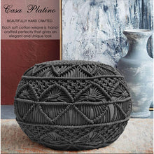 Load image into Gallery viewer, 20&#39;&#39; Wide Round Pouf Ottoman
