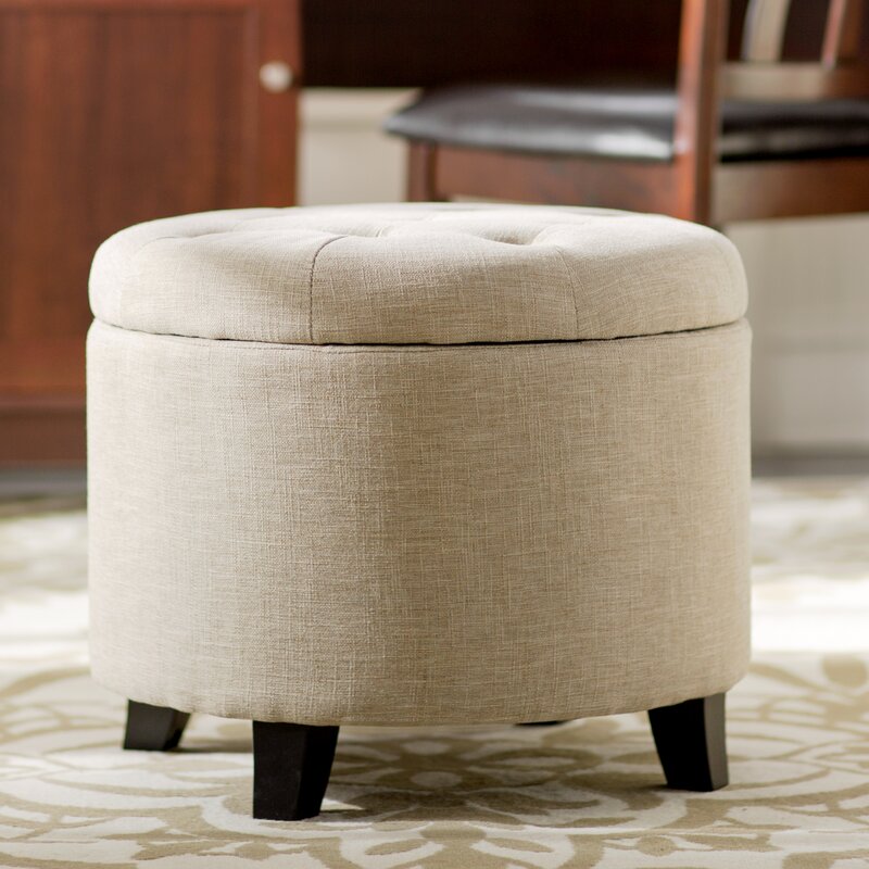 20'' Wide Tufted Round Storage Ottoman with Storage 2811AH