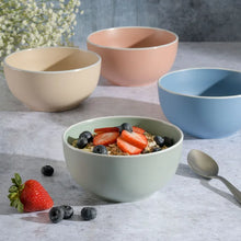 Load image into Gallery viewer, 20 oz. Creamy Tahini 4 Piece Cereal Bowl Set
