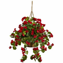 Load image into Gallery viewer, 21.5&quot; Artificial Flowering Plant in Basket
