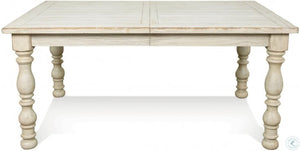 Aberdeen Weathered Worn White Extendable Rectangular Dining Table