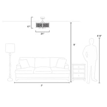 Load image into Gallery viewer, 21&#39;&#39; Allegonde 3 - Blade Caged Ceiling Fan with Remote Control and Light Kit Included
