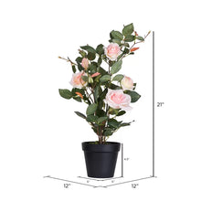 Load image into Gallery viewer, 21&quot; Artificial Flowering Plant in Pot
