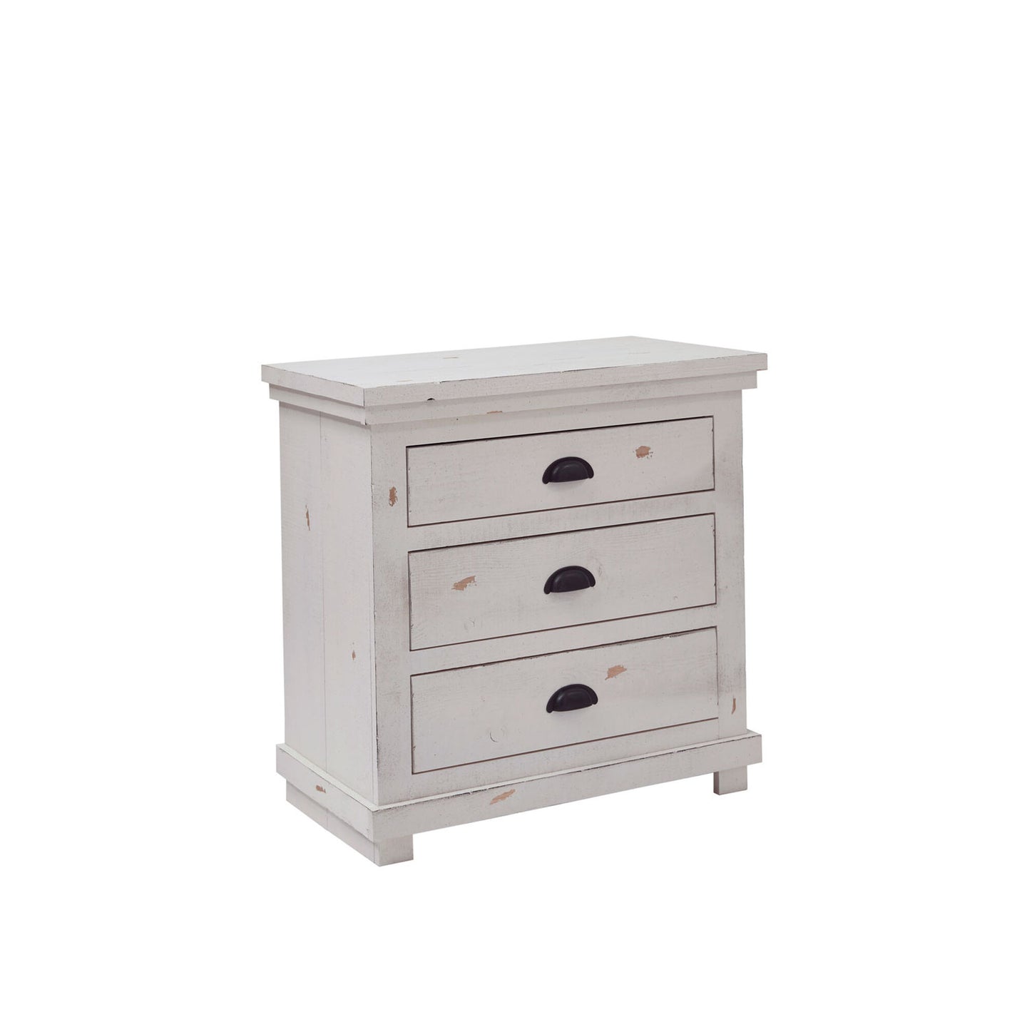 Willow Distressed White Nightstand