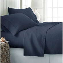 Load image into Gallery viewer, iEnjoy Home 4-PC Premium Ultra Soft Cal King Bed Sheet Set in Navy CG338
