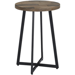 22'' Tall Solid Wood Cross Legs End Table